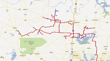 Fiber optic coverage map
